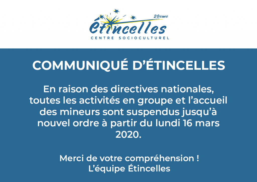 Communiqué etincelles activité annules