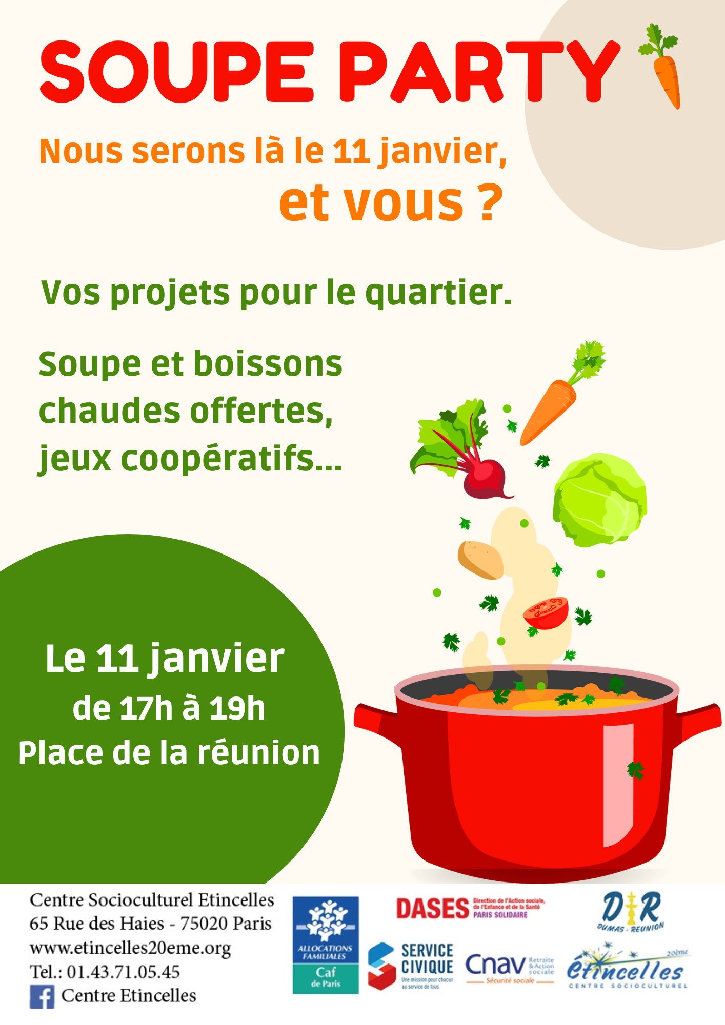 SOUPE PARTY Centre Socioculturel EtincellesCentre Socioculturel 